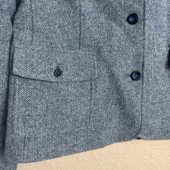 LL Bean Womens Wool Blend Twill Blazer Jacket in Blue - Picture 3 of 7